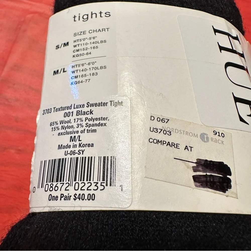 HUE Black Knit Socks